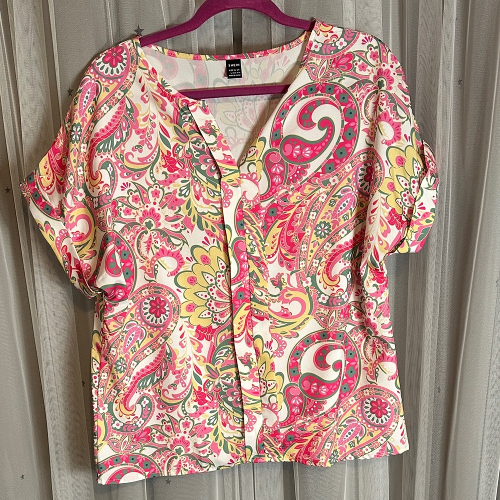 SHEIN Multicolor Paisley Blouse